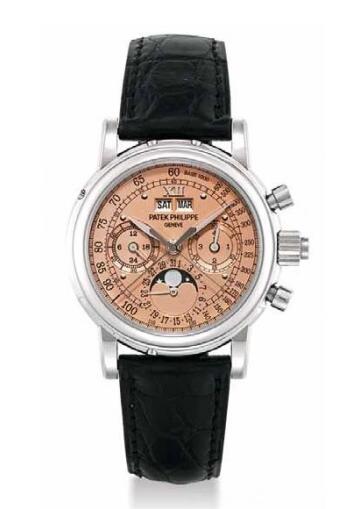 Replica Watch Patek Philippe 5004G_Salmon Perpetual Calendar Split Seconds Chronograph 5004G Salmon